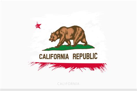 Grunge flag of California, vector abstract grunge brushed flag of ...