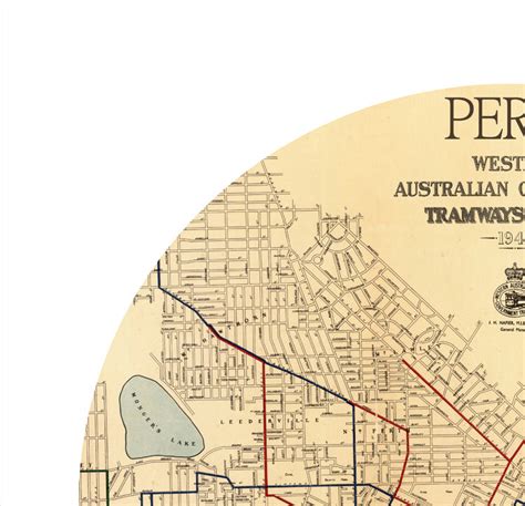 PERTH - city poster - city map poster print - VINTAGE MAPS AND PRINTS