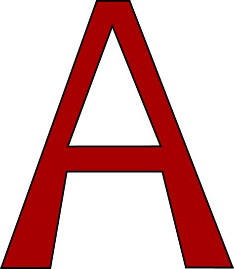 Red Letter A Clip Art - Red Letter A Image | Lettering, Lettering ...