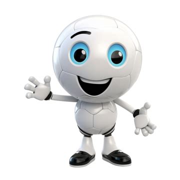 Soccer Ball Mascot Say Hello 3d Character Illustration, 3d, Cartoon ...