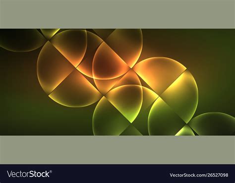 Techno glowing glass geometric shapes Royalty Free Vector