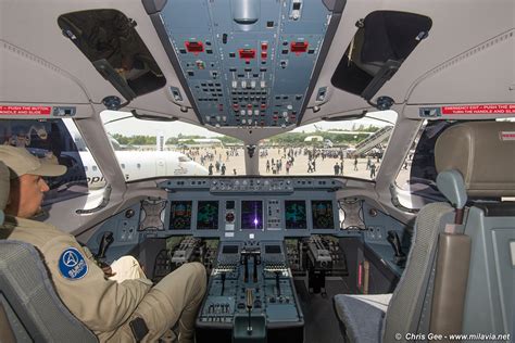 Singapore Airshow 2018 - Sukhoi Super Jet 100 cockpit