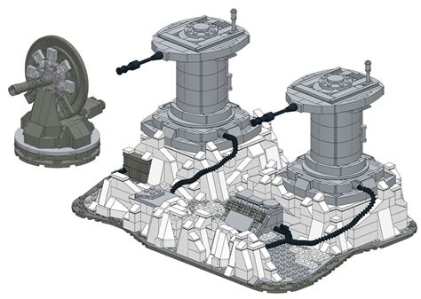 Building Instructions for custom Hoth Battle Turret and Radar Cannon Lego models MOC BaronSat ...