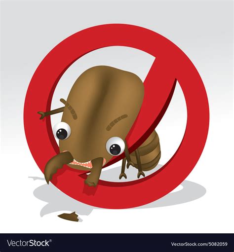 A termite cartoon character Royalty Free Vector Image