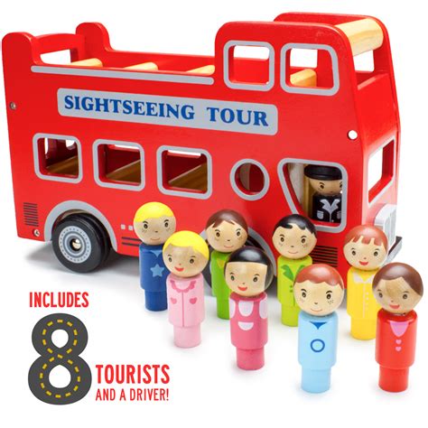 Double-Decker Tour Bus | TVEH-009 | The Wooden Toy Store