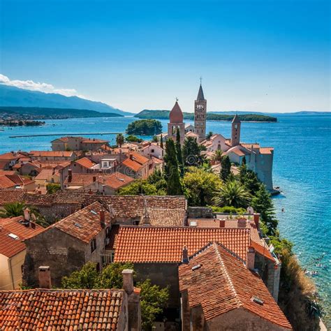 City of Rab, on an Island Rab in Croatia Editorial Image - Image of ...