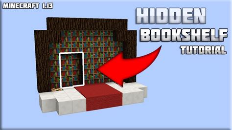 Minecraft How To Make A Secret Room Bookshelf Door