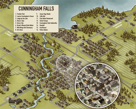 Map of Cunningham Falls | Big sky, Sky, Cunningham