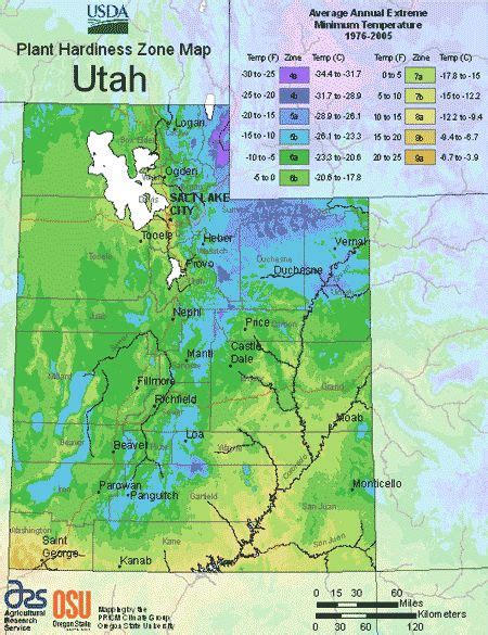 Utah Planting Zones - USDA Map Of Utah Growing Zones | Plant hardiness ...