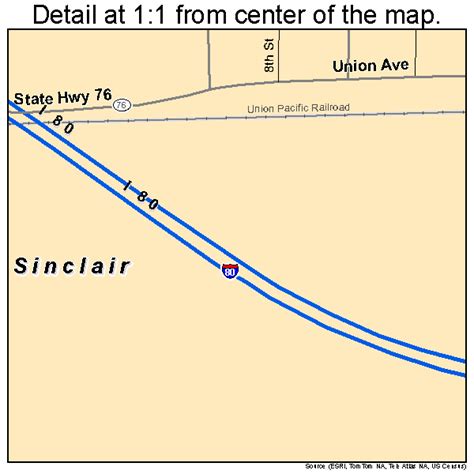 Sinclair Wyoming Street Map 5671150