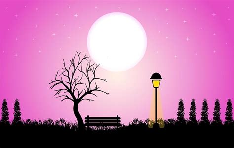 Beautiful Scenery background vector free, illustration, Romantic ...