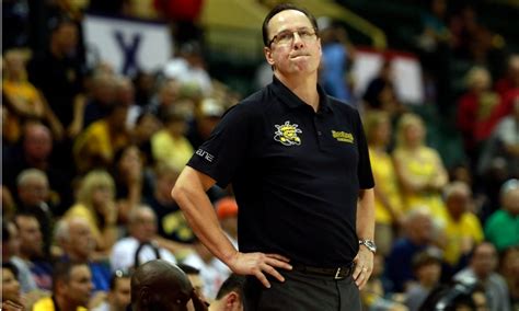 Wichita State coach Gregg Marshall shoves players and staff during a ...