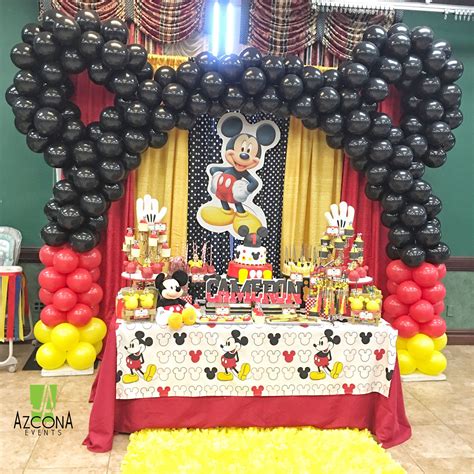 Mickey themed 1st Birthday by us @azconaevents #balloons | Mickey mouse ...