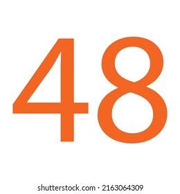 Number 48 Simple Clip Art Vector Stock Vector (Royalty Free) 2163064309 | Shutterstock