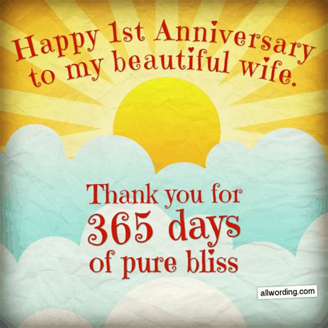 Fabulous 1st Anniversary Wishes For a Husband, Wife, or Couple ...