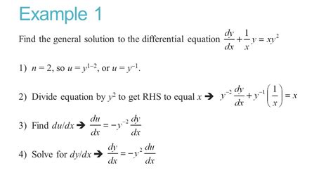 Bernoulli Differential Equation – Isaac's science blog