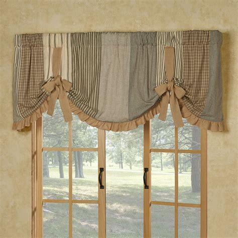 Prairie Mill Farmhouse Style Tie Up Window Valance