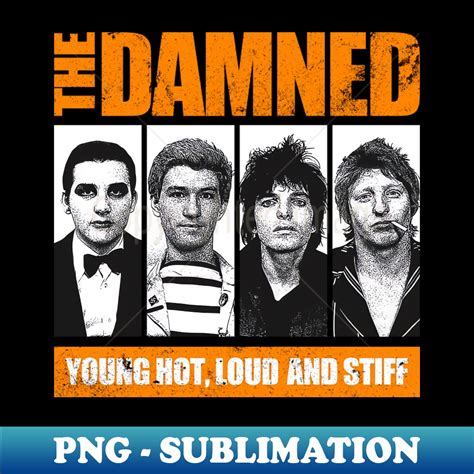 The Damned - 70s Punk Fanmade - Signature Sublimation PNG Fi - Inspire Uplift