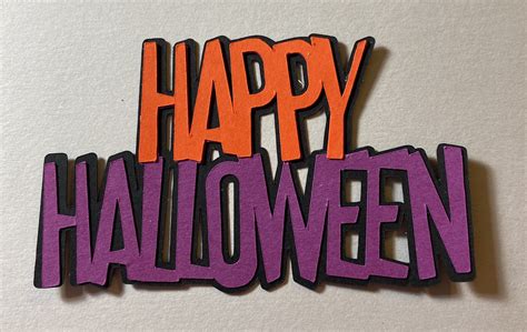 Happy Halloween Layered Die Cut Scrapbooking Embellishment - Etsy