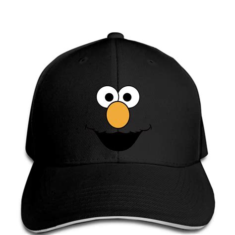 Men Baseball cap Sesame Street Elmo Face Adult funny Hat novelty tsnapback women-in Men's ...