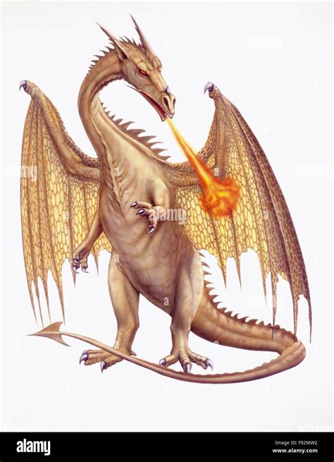 Dragon, fantastic animal. Illustration Stock Photo - Alamy