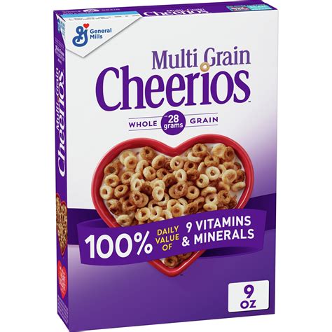 Multi Grain Cheerios Heart Healthy Cereal, 9 OZ Cereal Box - Walmart.com