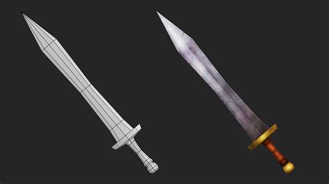 Hand-painted low-poly Sword - Finished Projects - Blender Artists Community