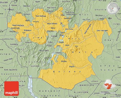 Savanna Style Map of Oromiya