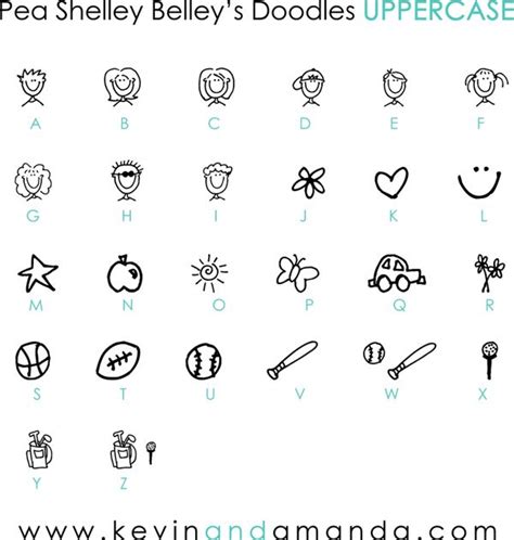 Pea Shelley Belley's Doodles uppercase Font Doodle Fonts, Doodle Art ...