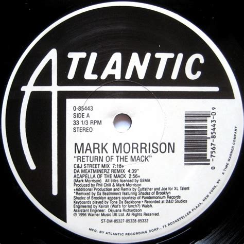 Mark Morrison - Return Of The Mack (1996, Vinyl) | Discogs