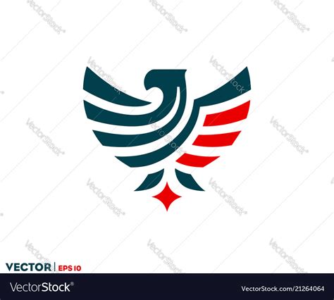 Eagle flag logo Royalty Free Vector Image - VectorStock