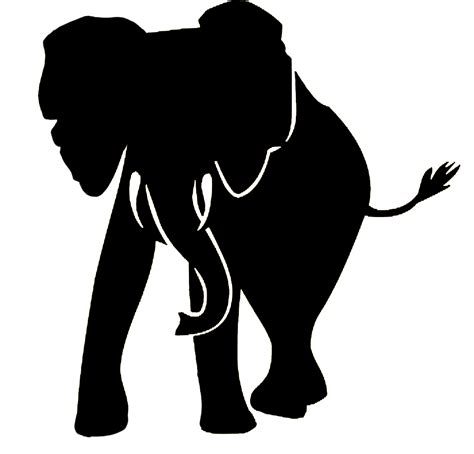 Silueta De Elefante Negro Aislado Sobre Fondo Blanco Png Black Icons | Images and Photos finder