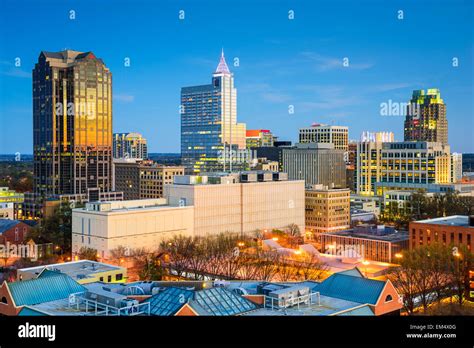 Raleigh, North Carolina, USA downtown skyline Stock Photo - Alamy