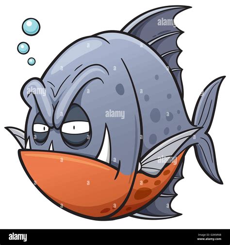 Vector illustration of angry fish cartoon Stock Vector Image & Art - Alamy