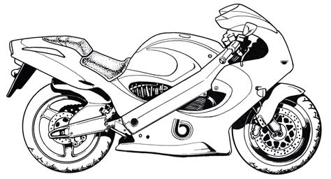 Färgbok för sportmotorcyklar som kan skrivas ut och skrivas ut på nätet