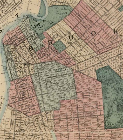 Kings County brooklyn New York 1868 Old Wall Map Reprint - Etsy