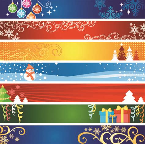 Exquisite christmas banner vector Free Vector / 4Vector