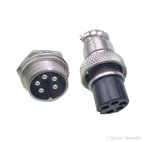 16mm GX16 5 Core Connector Metal Air Connector Plug with 5 Pin Silver - Electronics Pro