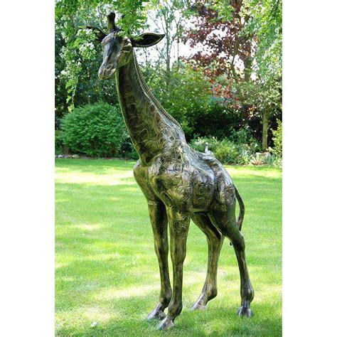 Giraffe For Gardens|Giraffe Outdoor Garden Statue - Candle and Blue ...