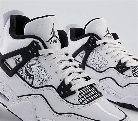 Jordan Air Jordan 4 Retro Diy Gs Trainers White Black Volt - Hers trainers