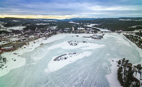 Inari Village and Lake Inari Aerial Drone Finland Photograph by Adam Rainoff - Pixels