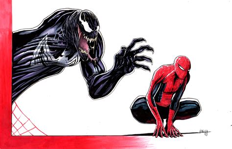 My original Spider-Man & Venom art, created on 11x17 paper using ...