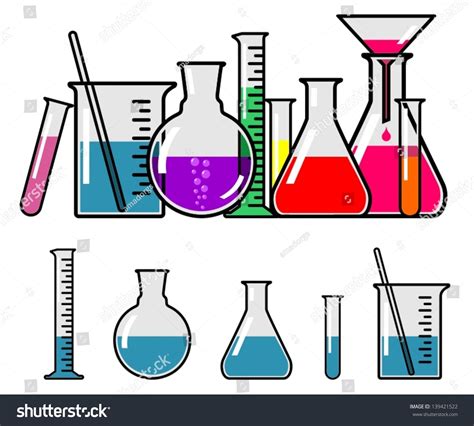 Laboratory Glassware Stock Vector Illustration 139421522 : Shutterstock