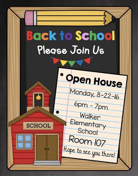 Open House Invitation - EDITABLE - Back to School - Meet the Teacher | School open house, Open ...