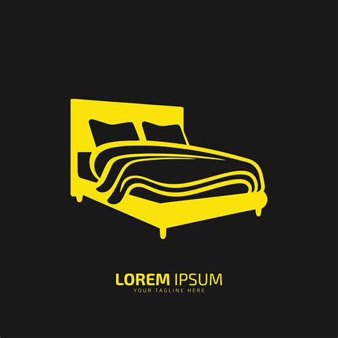 Vector illustration of a bed. Isolated on a black background. 29134625 ...