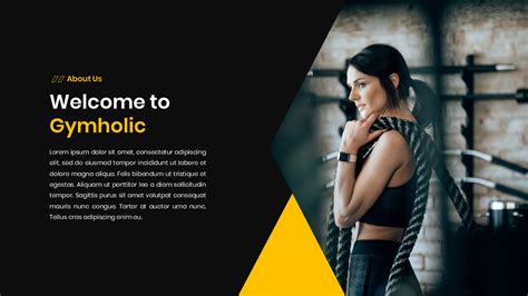 Gymholic Executive Fitness Powerpoint Template | CiloArt