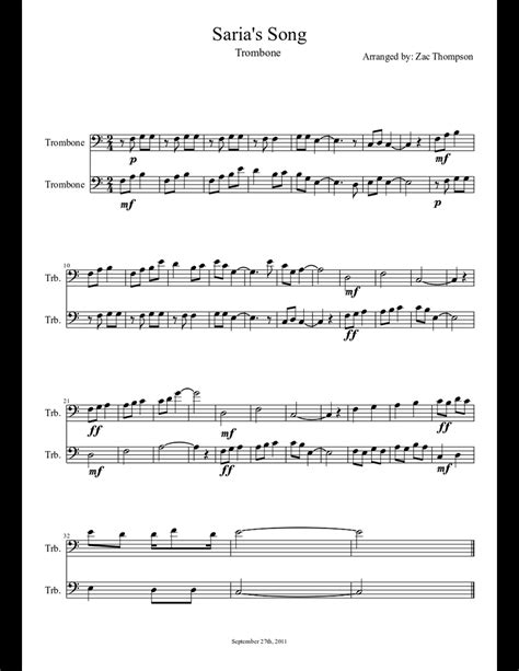 Saria's Song sheet music download free in PDF or MIDI