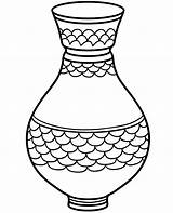 Printable vase coloring Picture sketch template