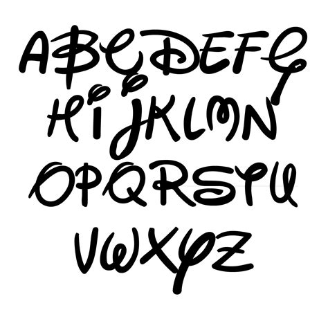 Alphabet Disney Font - 10 Free PDF Printables | Printablee