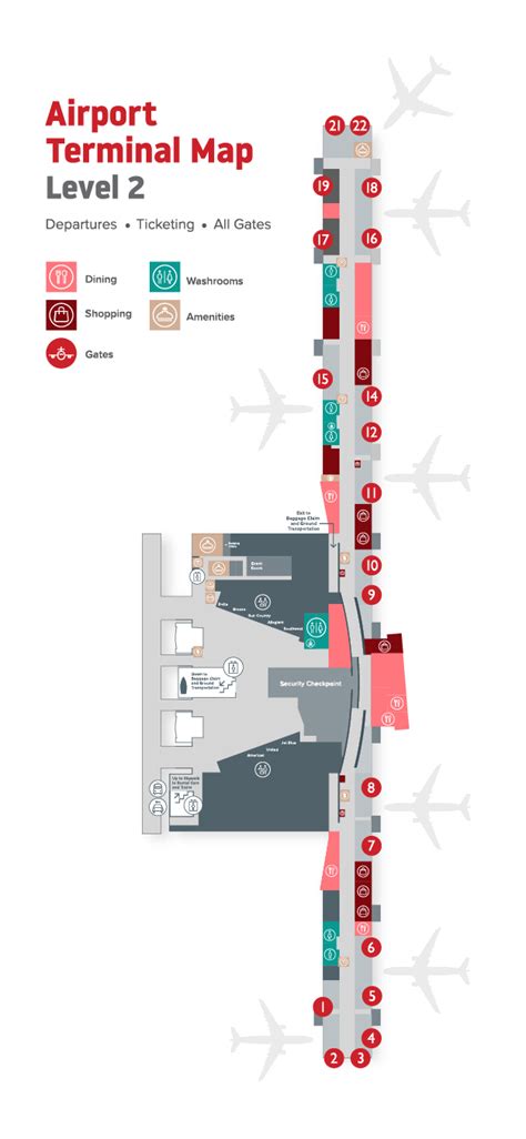 Terminal Map - Rhode Island T. F. Green International Airport | PVD